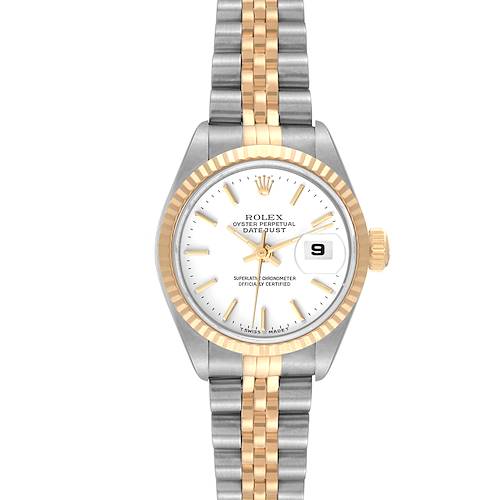 Photo of Rolex Datejust White Dial Steel Yellow Gold Ladies Watch 69173