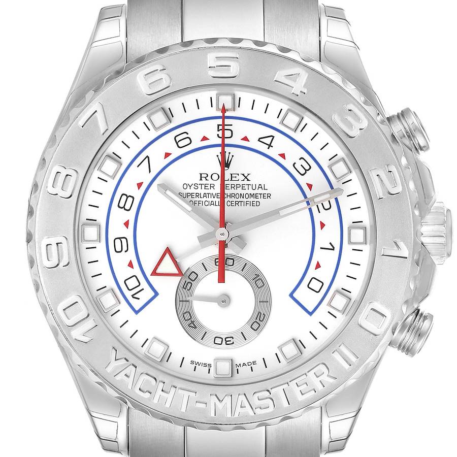 Rolex Yachtmaster II Regatta White Gold Platinum Mens Watch 116689 Unworn NOS SwissWatchExpo