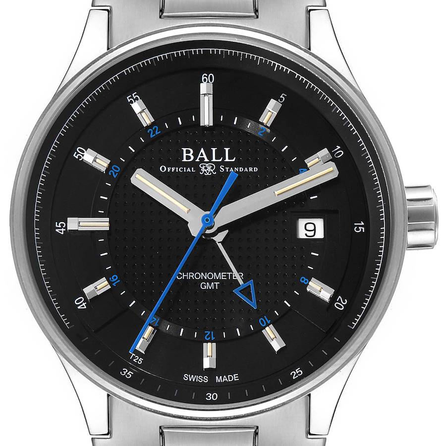 Ball BMW GMT Black Dial Steel Automatic Mens Watch GM3010c SwissWatchExpo