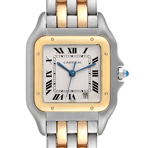 Photo of Cartier Panthere Large Steel Yellow Gold Two Row Ladies Watch W25028B6