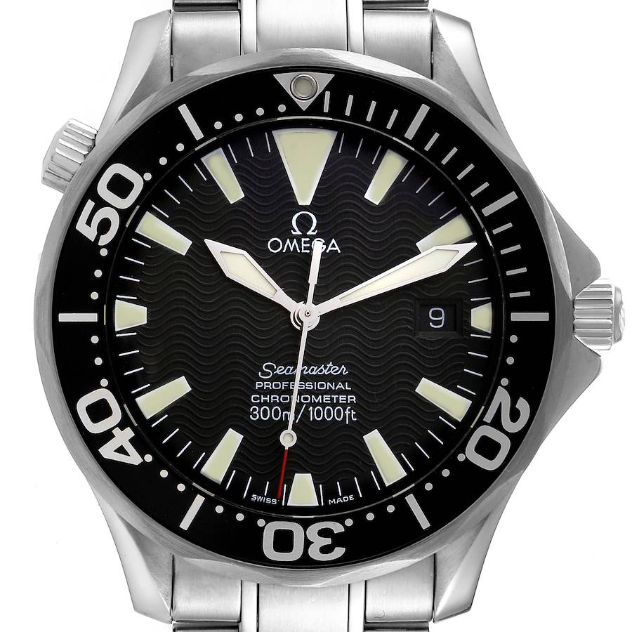 Omega Seamaster Diver 300M Automatic Black Dial Steel Mens Watch 2254.50.00 SwissWatchExpo