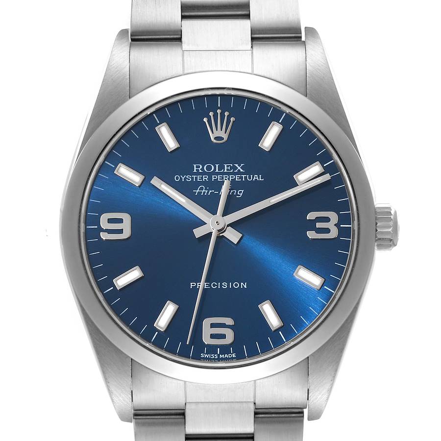 NOT FOR SALE Rolex Air King 34mm Blue Dial Smooth Bezel Steel Mens Watch 14000 PARTIAL PAYMENT SwissWatchExpo