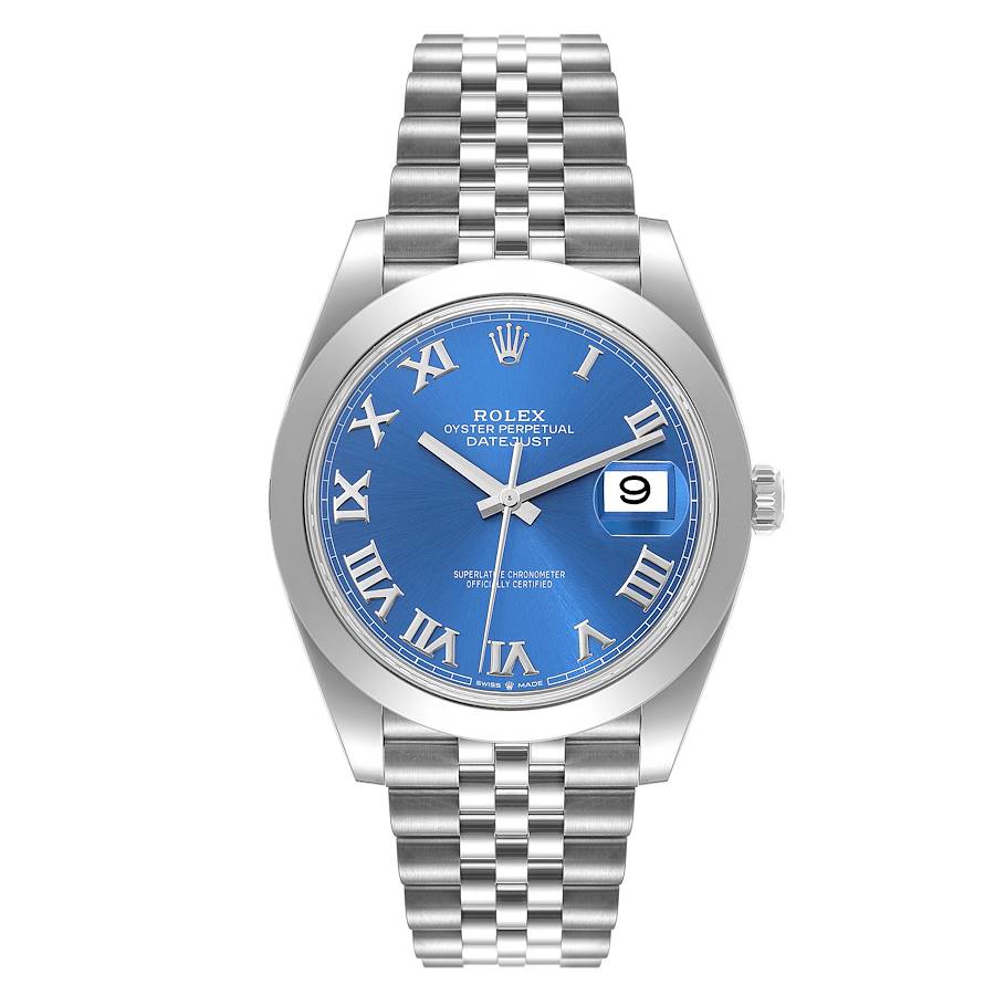 Rolex datejust discount 41 bleu prix