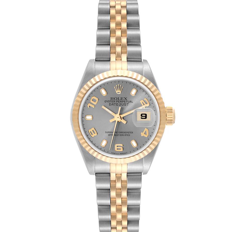 Rolex Datejust Steel Yellow Gold Slate Dial Ladies Watch 79173 SwissWatchExpo