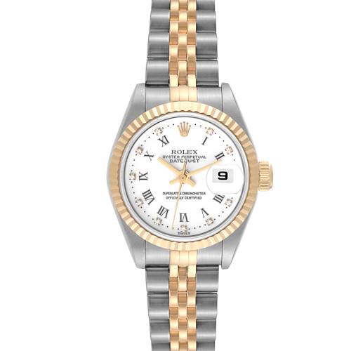 Photo of Rolex Datejust Yellow Gold White Diamond Dial Ladies Watch 79173 Box Papers