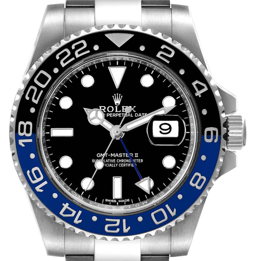 Rolex GMT Master II Black Blue Batman Ceramic Bezel Mens Watch 116710 Box Card SwissWatchExpo