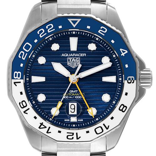 Photo of Tag Heuer Aquaracer Professional 300 GMT Blue Dial Steel Mens Watch WBP2010