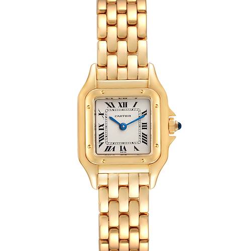 Photo of Cartier Panthere Small Yellow Gold Silver Dial Watch W25022B9 Box Papers