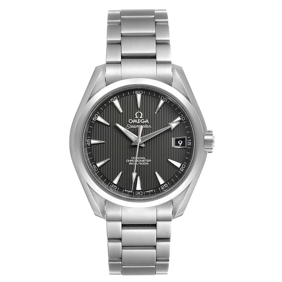 Omega seamaster aqua shop terra grey dial