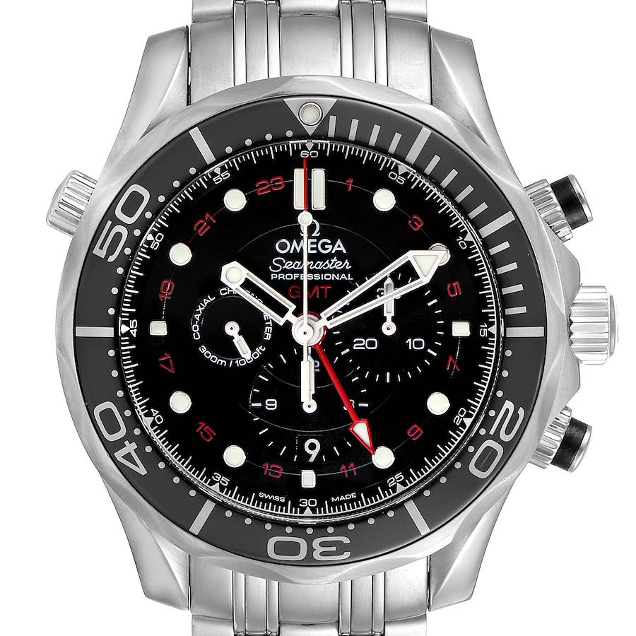 Omega Seamaster Diver 300M Co-Axial GMT Watch 212.30.44.52.01.001 Unworn SwissWatchExpo