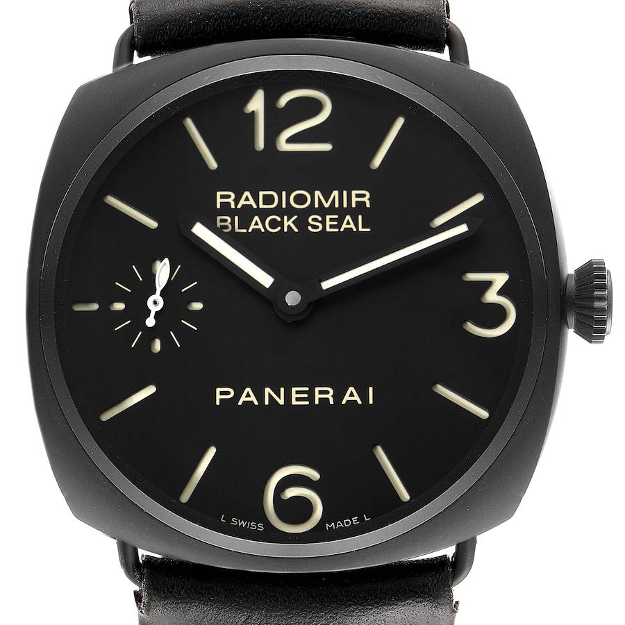 Panerai Radiomir 45mm Black Seal Ceramic Mens Watch PAM00292 Box Card SwissWatchExpo
