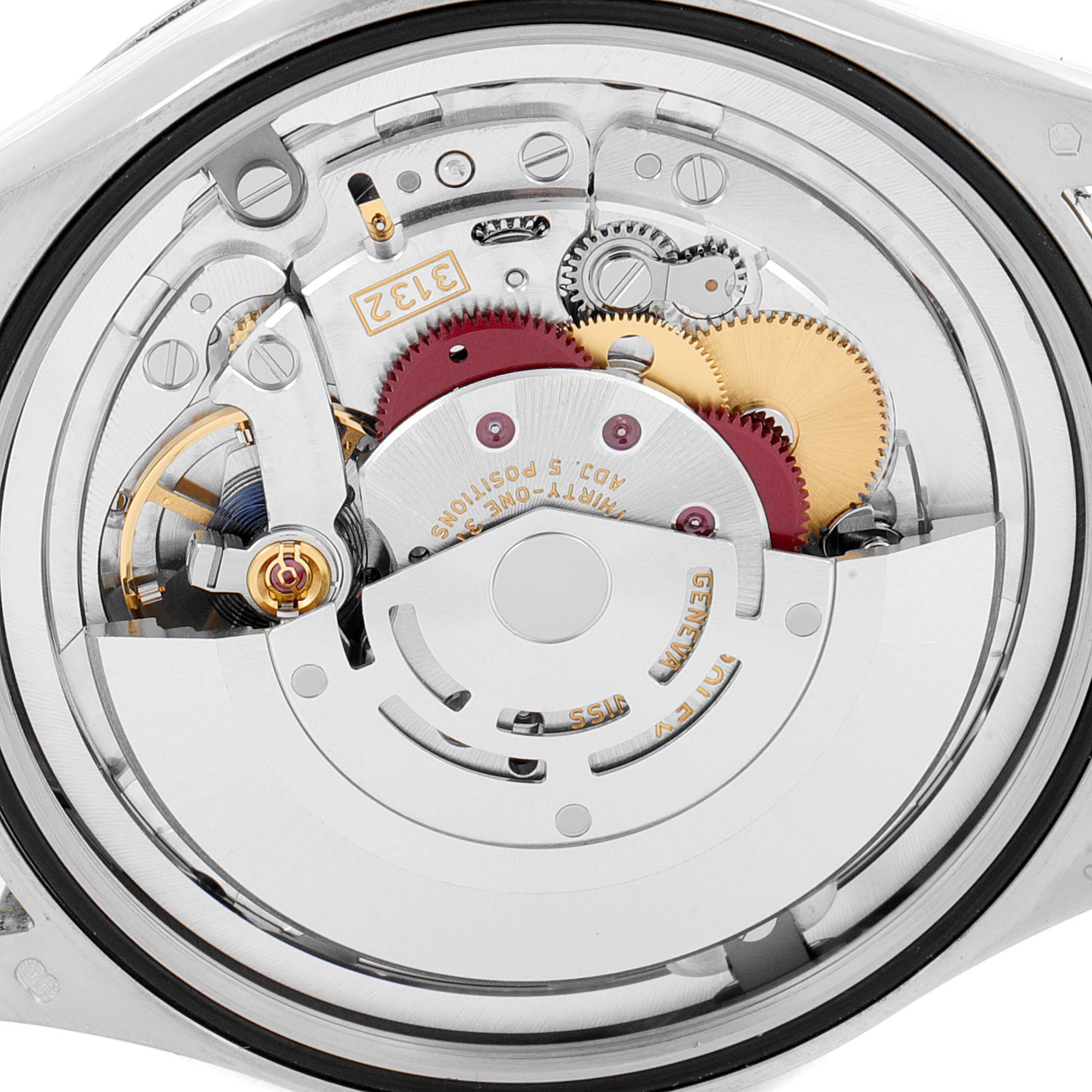 The image shows the internal movement mechanism of a Rolex Cellini 50509 Men's White Gold White Dial 50509 Men's White Gold White Dial watch, viewed from the back angle.