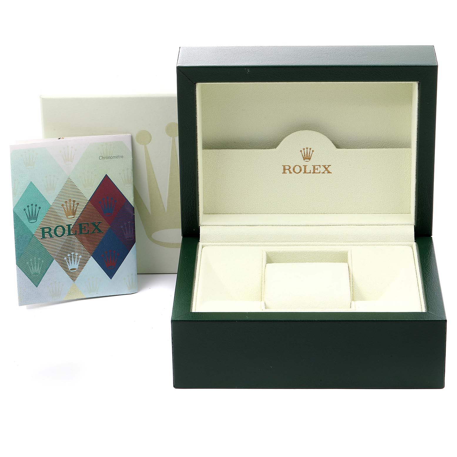 The image shows the presentation box and booklet for a Rolex Datejust 179173 Women's Steel and Gold (two tone) Champagne Dial 179173 Women's Steel and Gold (two tone) Champagne Dial watch.