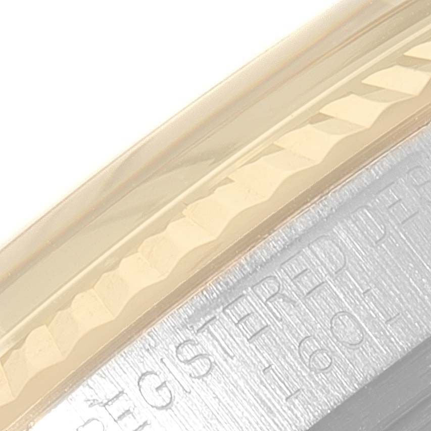 The image shows a close-up of the case and bezel of the Rolex Vintage Collection 1601 Men's Steel and Gold (two tone) Silver Dial 1601 Men's Steel and Gold (two tone) Silver Dial watch.