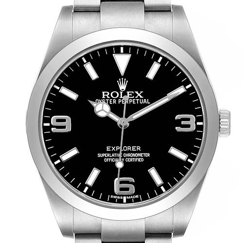 Photo of Rolex Explorer I 39 Steel Black Dial Mens Watch 214270 Card
