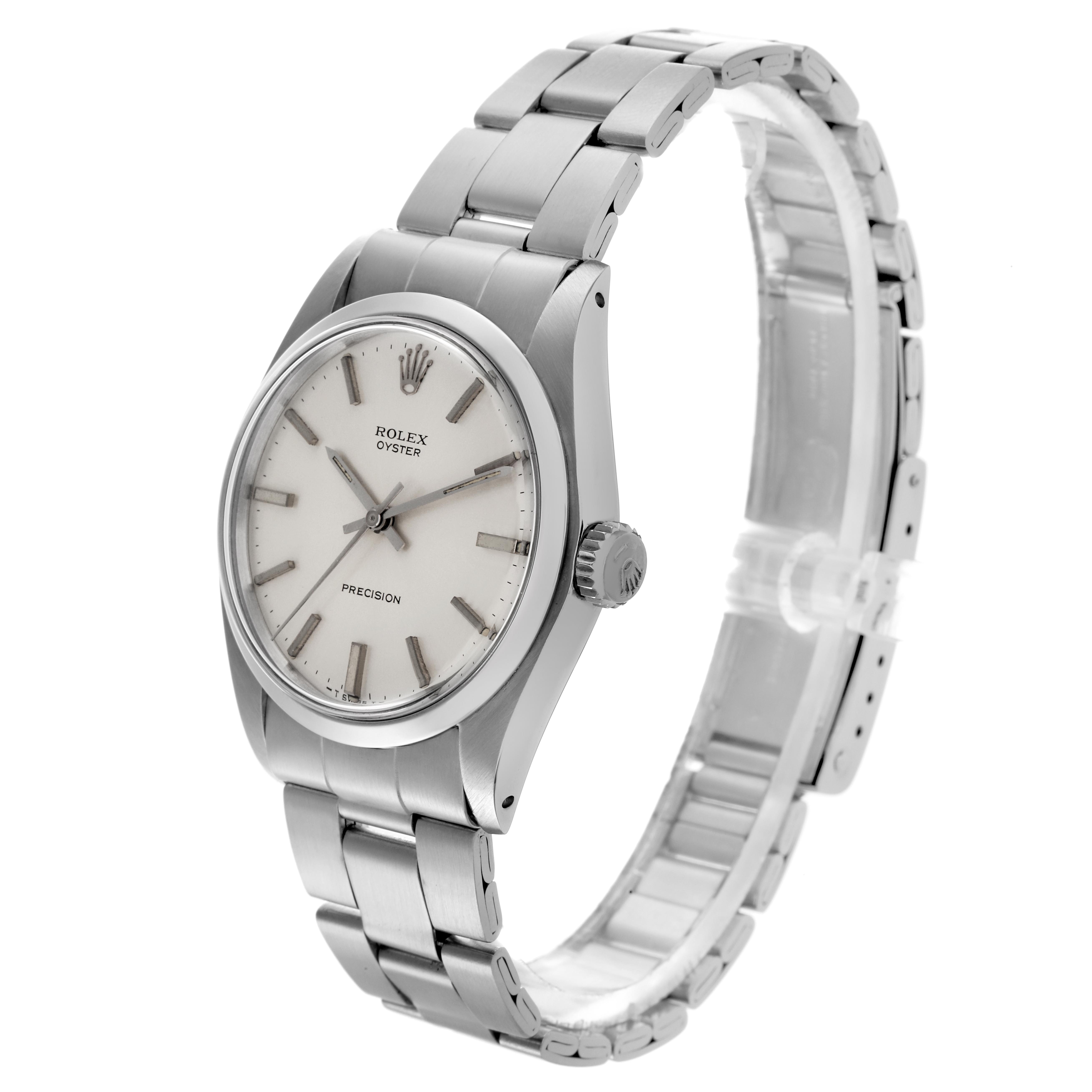 The Rolex Vintage Collection 6426 Men's Stainless Steel Silver Dial 6426 Men's Stainless Steel Silver Dial watch is shown from a three-quarter angle, highlighting the dial, bezel, crown, and bracelet.