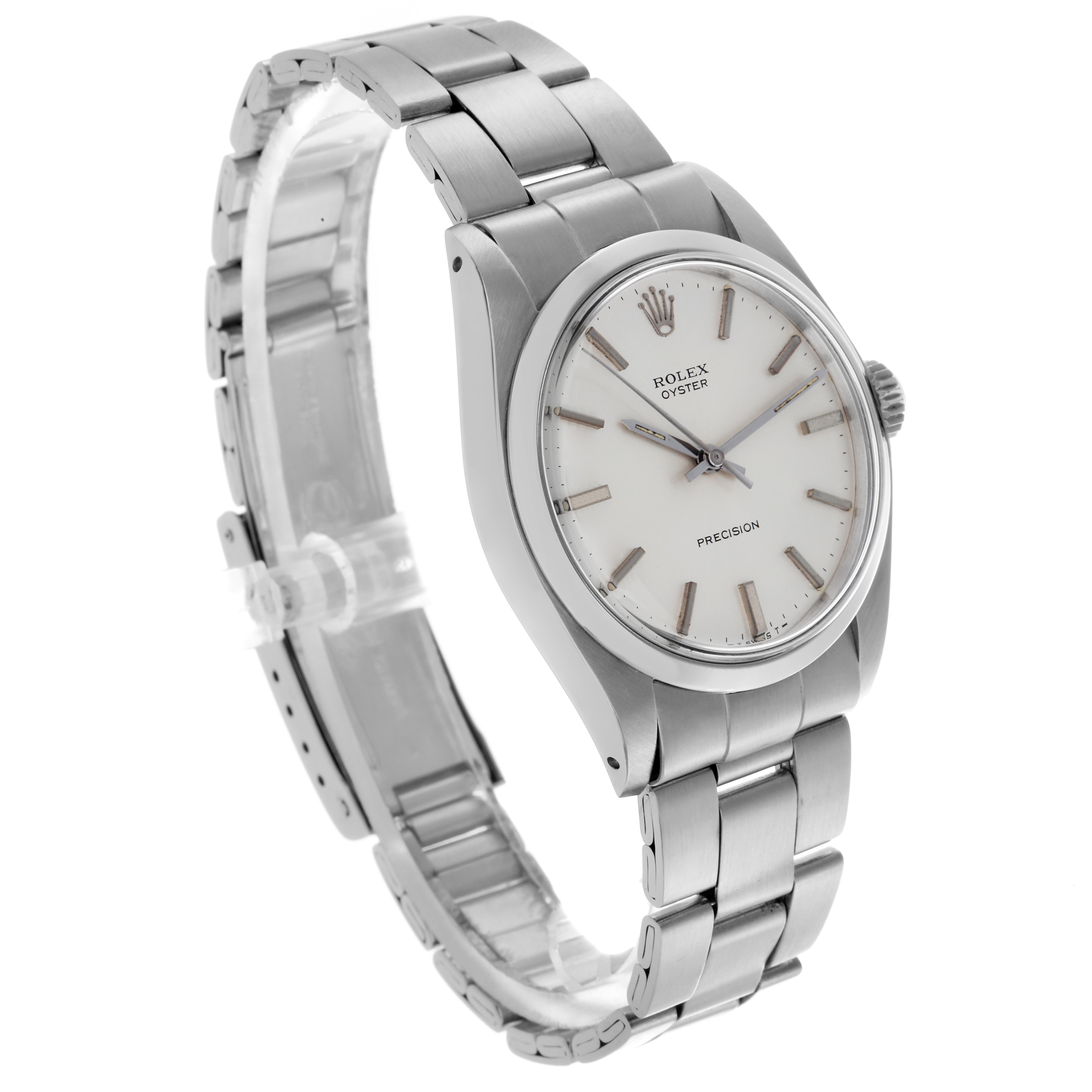 The Rolex Vintage Collection 6426 Men's Stainless Steel Silver Dial 6426 Men's Stainless Steel Silver Dial watch is shown at a three-quarter angle, highlighting its face, bezel, and bracelet.