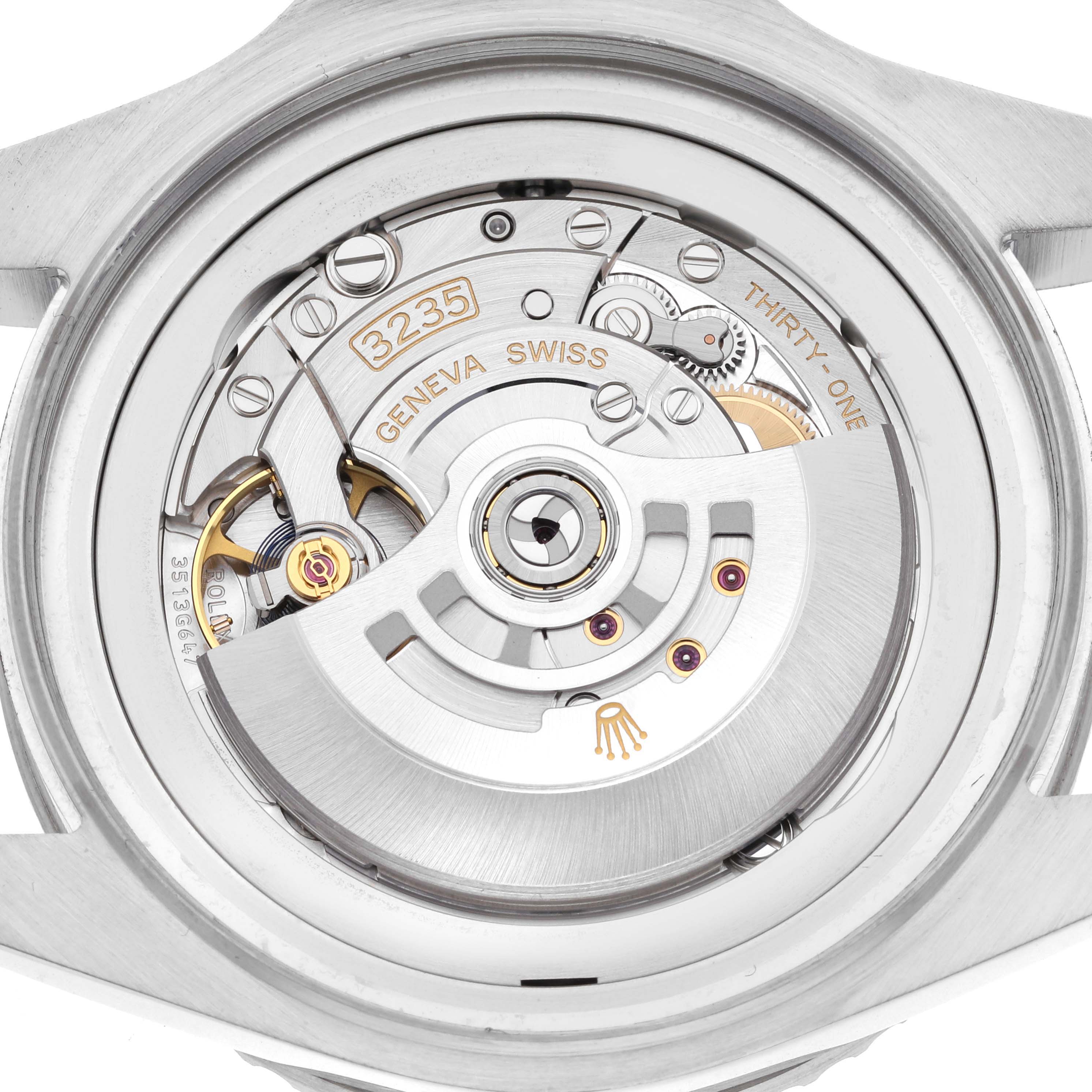 The image shows the back of a Rolex Sea-Dweller 126660 Men's Stainless Steel Black Dial 126660 Men's Stainless Steel Black Dial, highlighting its intricate movement mechanism and components.