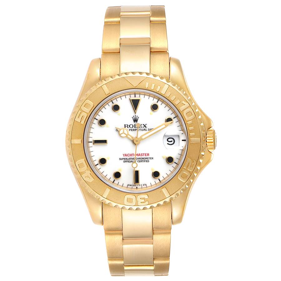 Rolex Yacht - Master Midsize Men's/Ladies 18k Gold Watch 68628