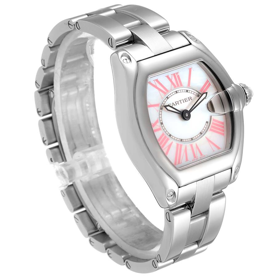 Cartier Roadster Mother of Pearl Dial Steel Ladies Watch W6206006 