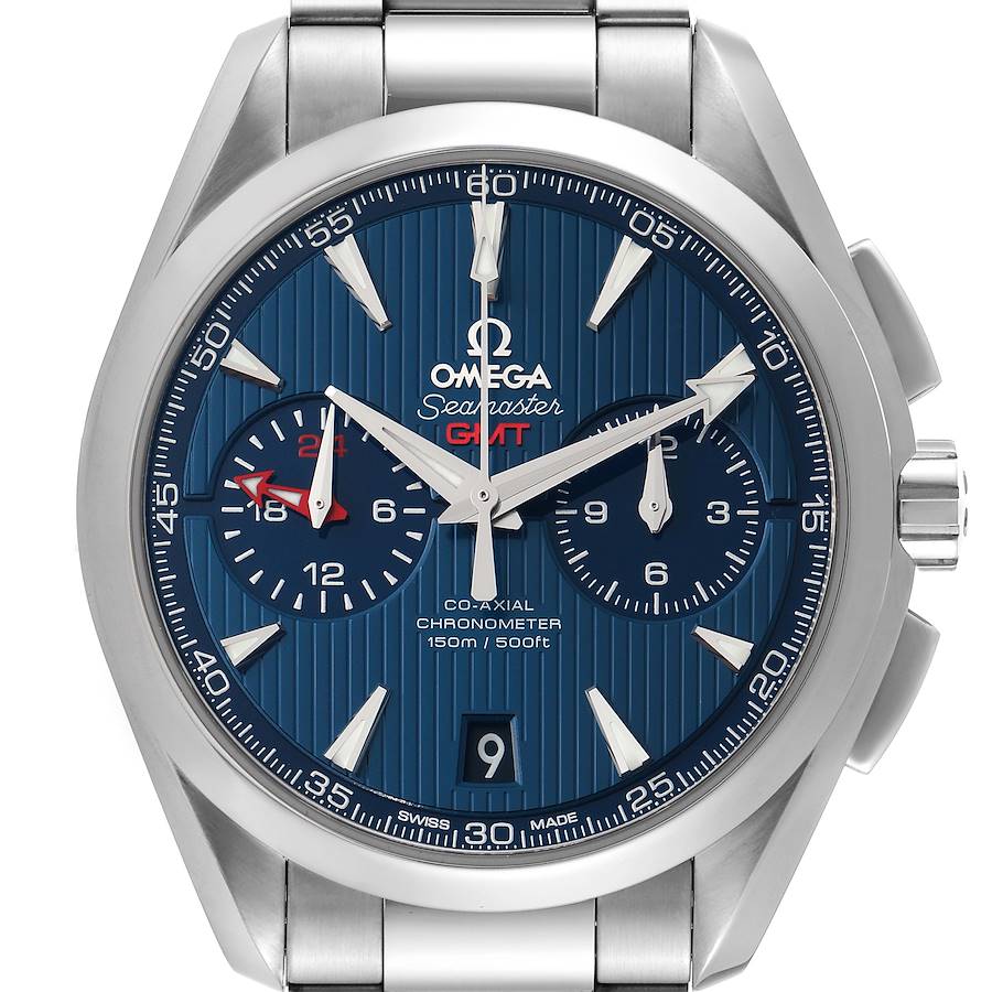 Omega Seamaster Aqua Terra GMT Mens Watch 231.10.43.52.03.001 Box Card SwissWatchExpo