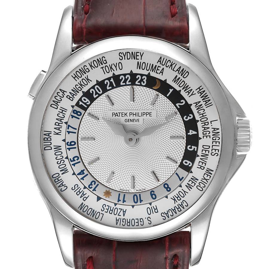 Patek Philippe World Time Automatic White Gold Mens Watch 5110 SwissWatchExpo