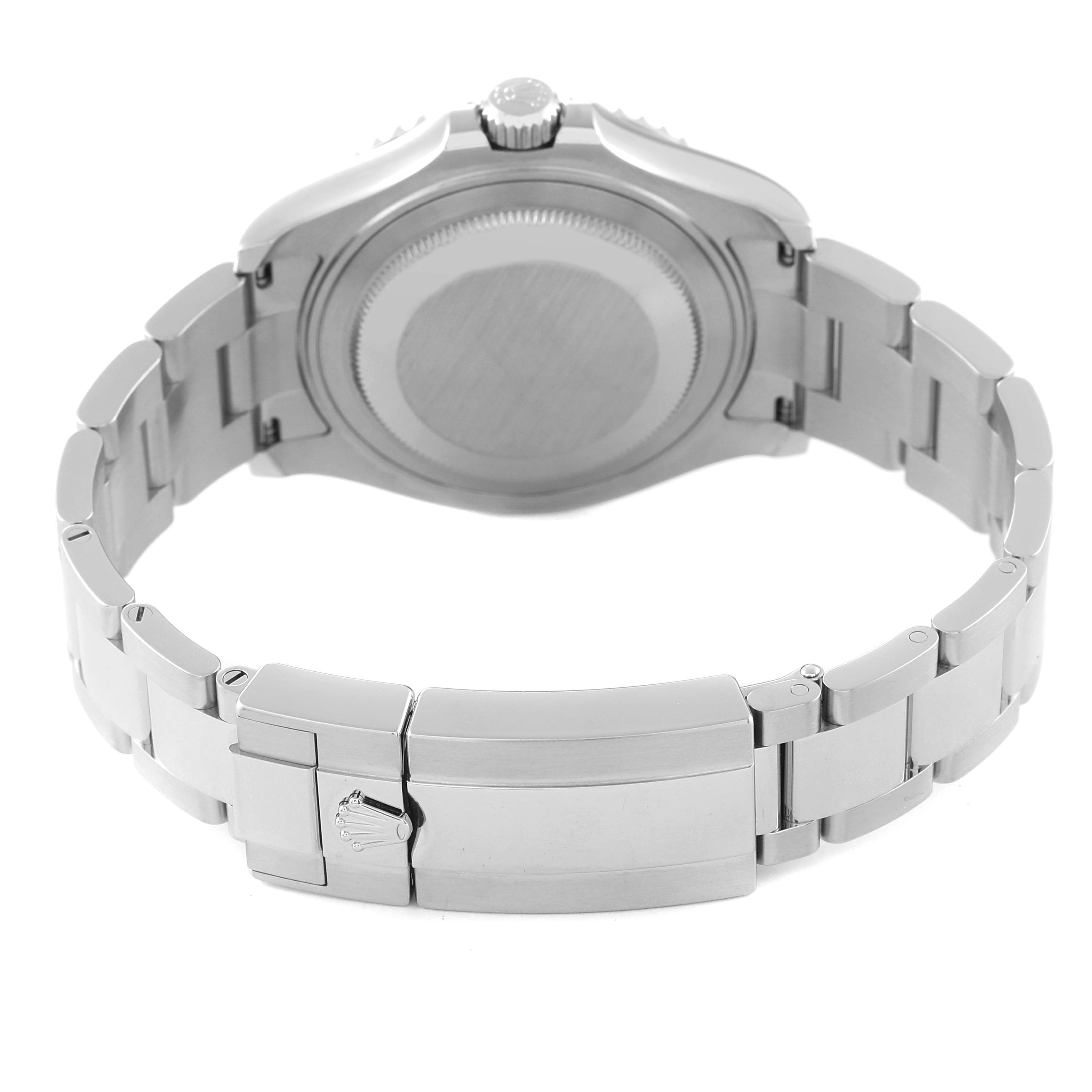 This image shows the back view and clasp of the Rolex Yacht-Master 268622 Men's Stainless Steel Grey Dial 268622 Men's Stainless Steel Grey Dial watch.
