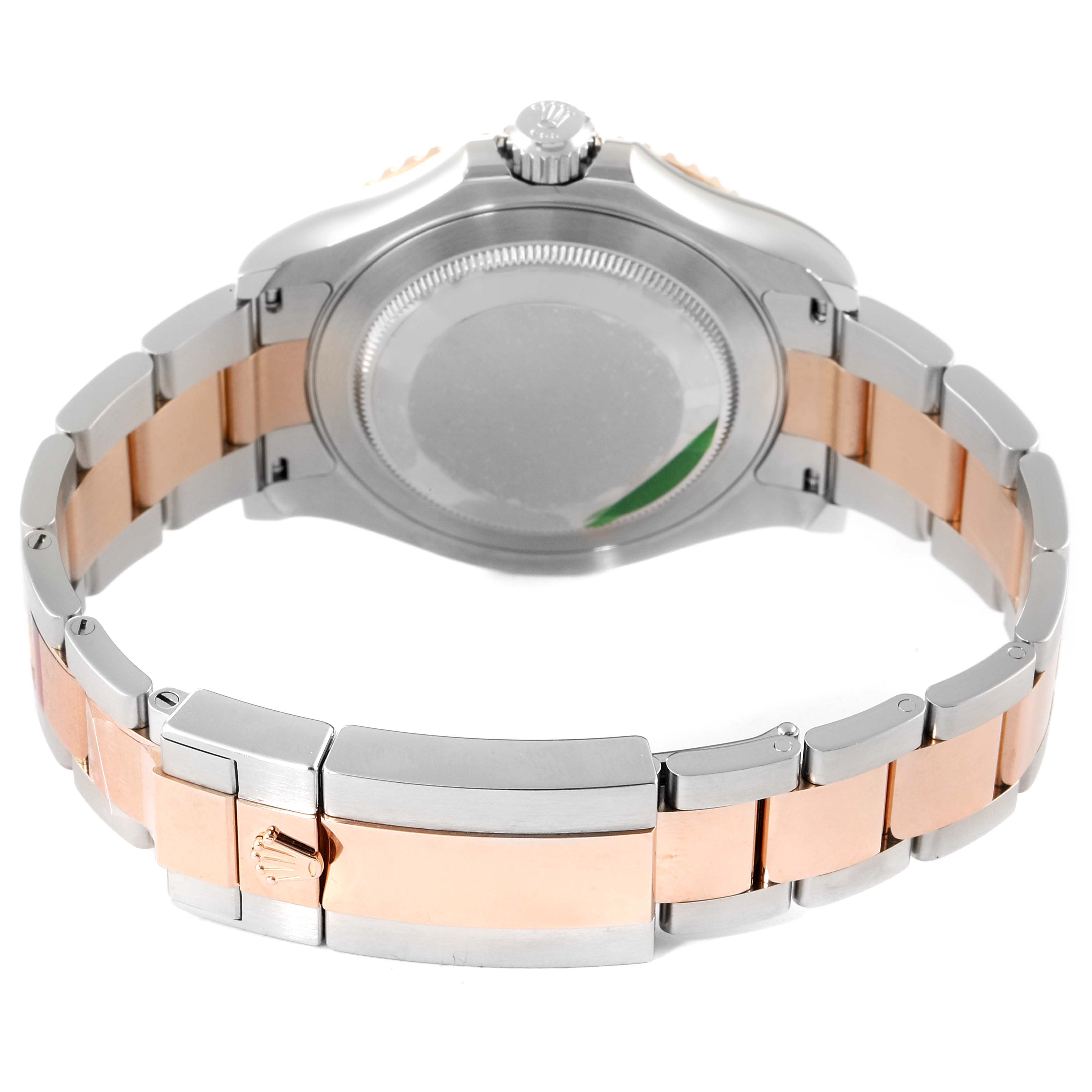 The image shows the back view and bracelet of the Rolex Yacht-Master 126621 Men's Steel and Gold (two tone) Brown Dial 126621 Men's Steel and Gold (two tone) Brown Dial watch.