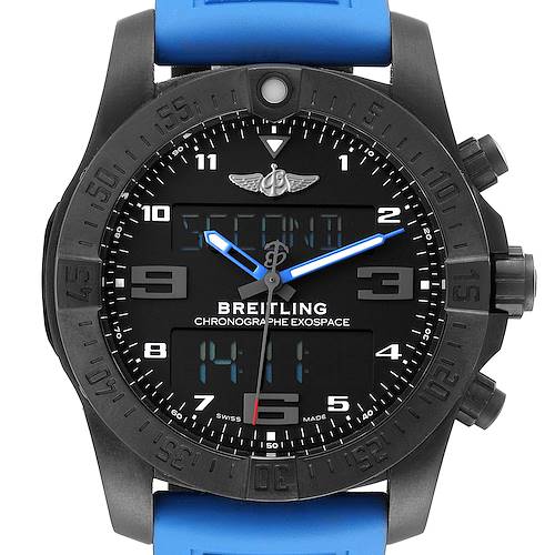 Photo of Breitling Exospace DLC Coated Titanium Rubber Strap Mens Watch VB5510 Box Papers