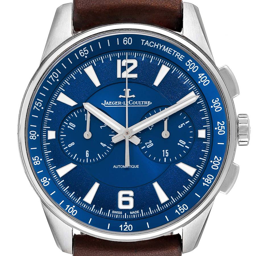 Jaeger Lecoultre Polaris Blue Dial Steel Watch 842.8.C1.s Q9028480 Box Papers SwissWatchExpo