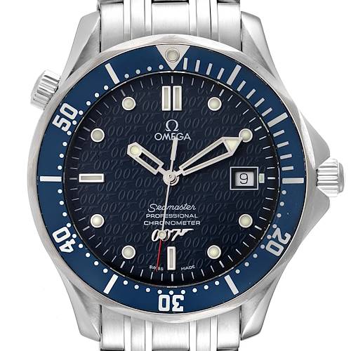 Photo of Omega Seamaster 40 Years James Bond Blue Dial Watch 2537.80.00 Box Card