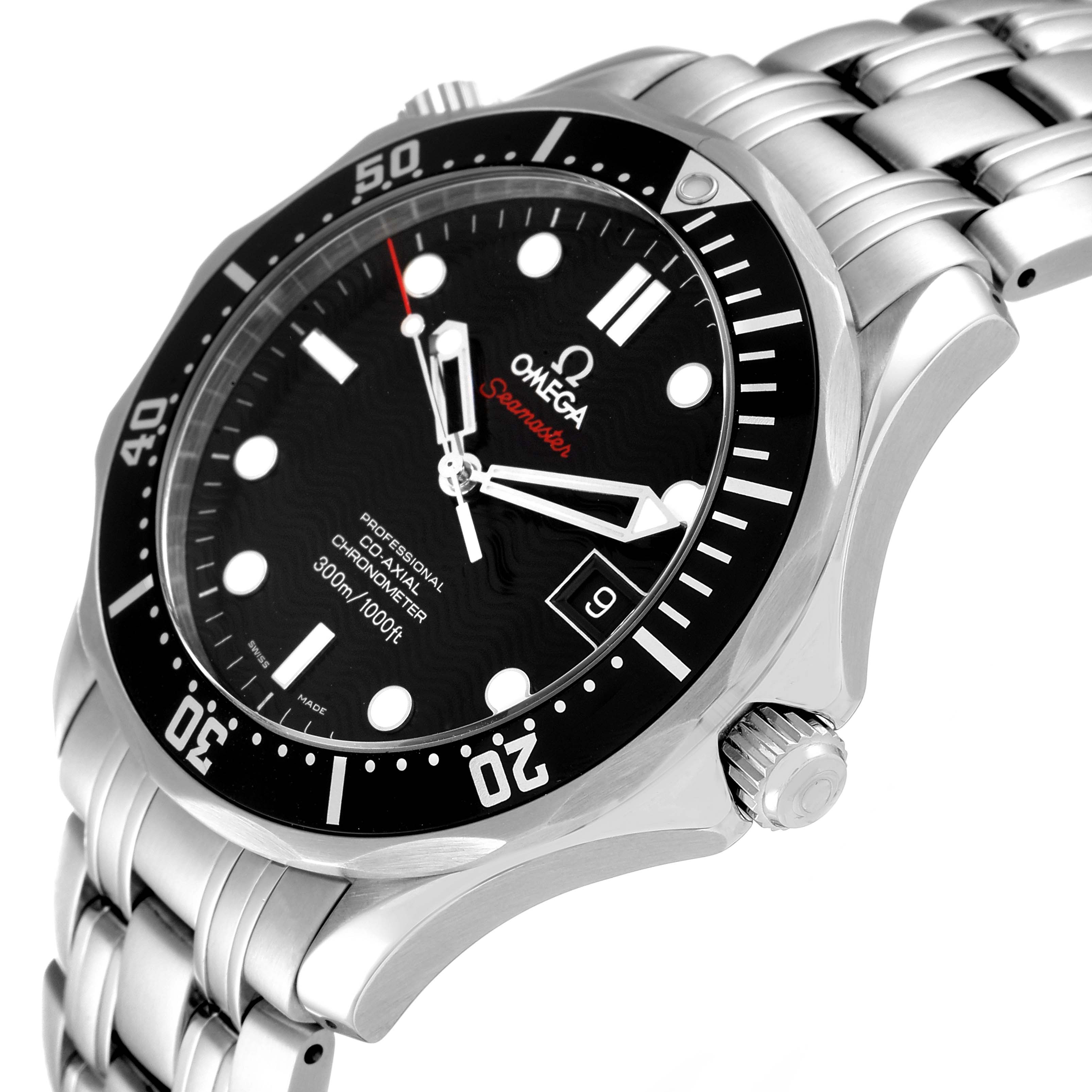 Omega Seamaster Black Dial Steel Mens Watch 212.30.41.20.01.002 Card ...