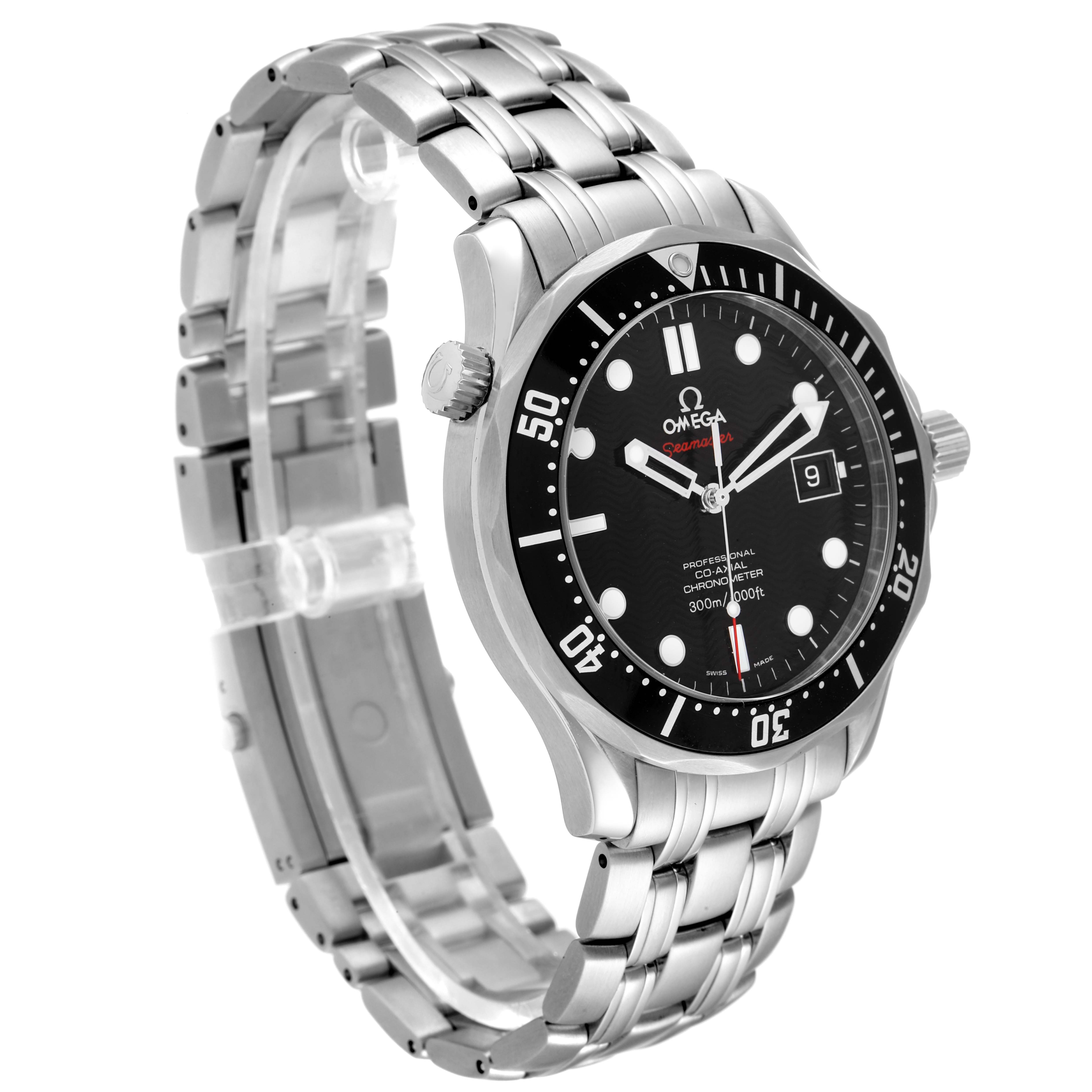 Omega Seamaster Black Dial Steel Mens Watch 212.30.41.20.01.002 Card ...