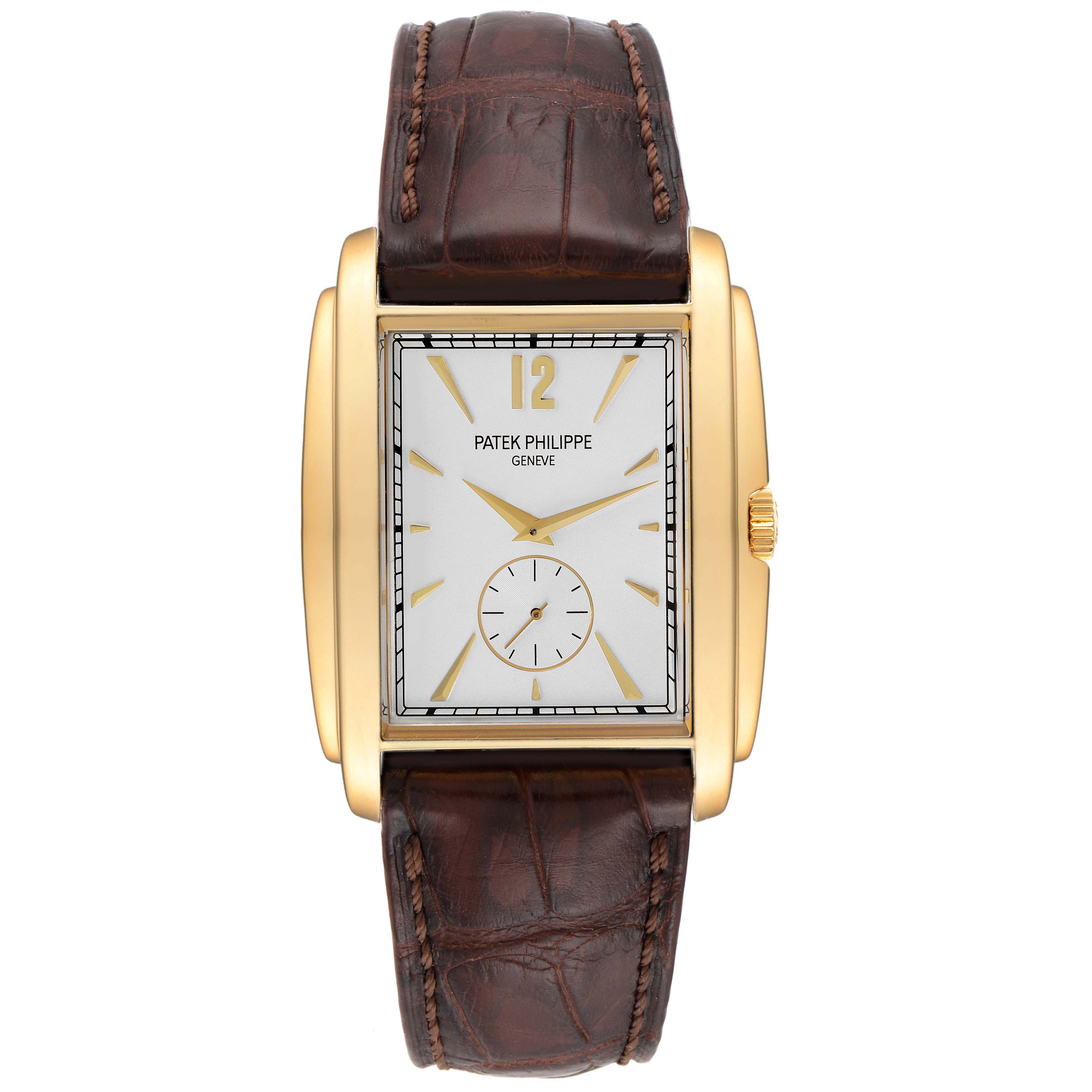 Patek Philippe Gondolo Small Seconds Yellow Gold Silver Dial Mens Watch ...