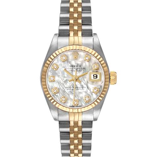 Photo of Rolex Datejust 26 Steel Yellow Gold MOP Diamond Dial Ladies Watch 79173