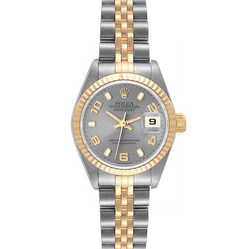 Photo of Rolex Datejust Steel Yellow Gold Slate Dial Ladies Watch 79173 Box Papers
