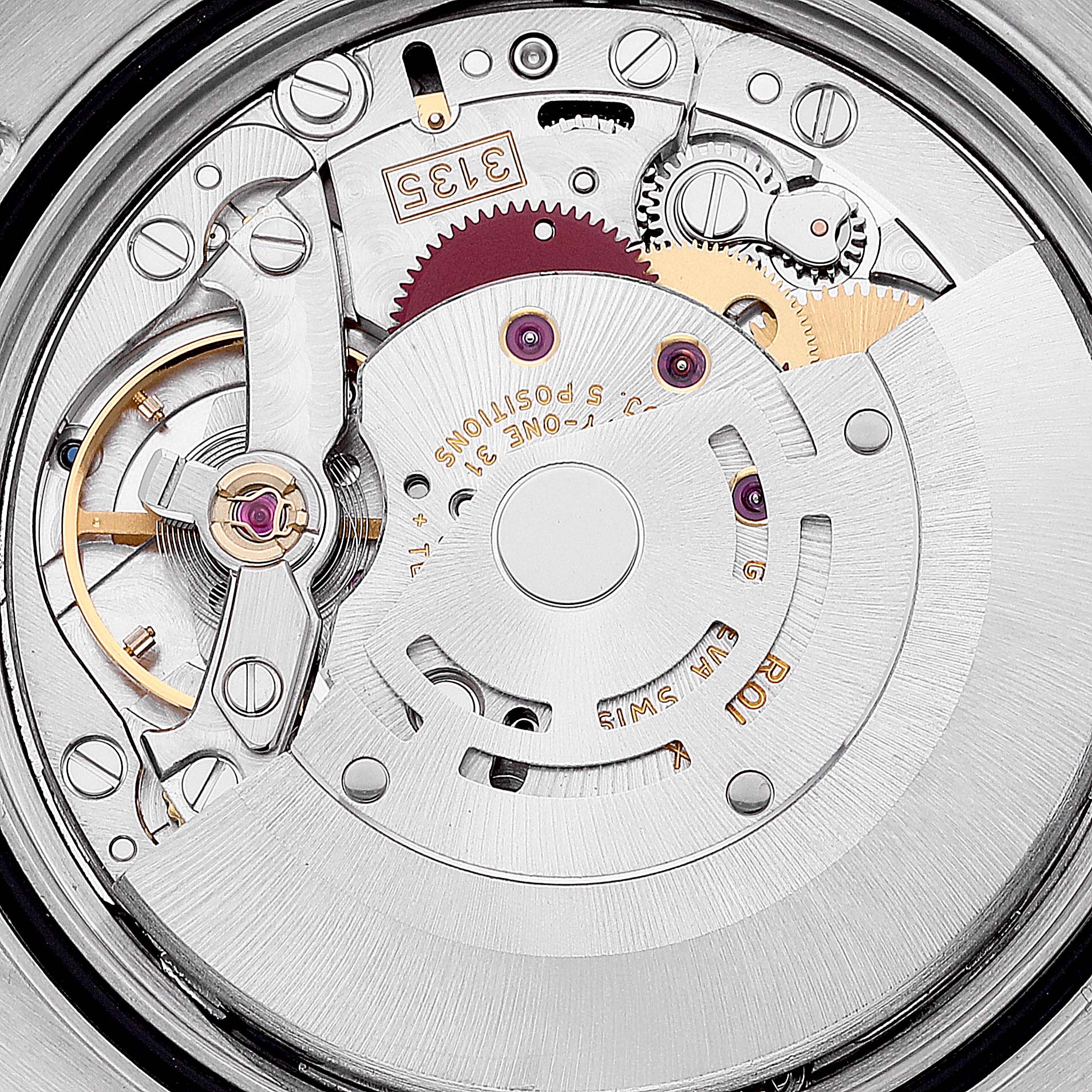 This image shows the internal mechanical movement of a Rolex Turn-o-Graph 116264 Men
s Stainless Steel Blue Dial 116264 Men
s Stainless Steel Blue Dial model watch.