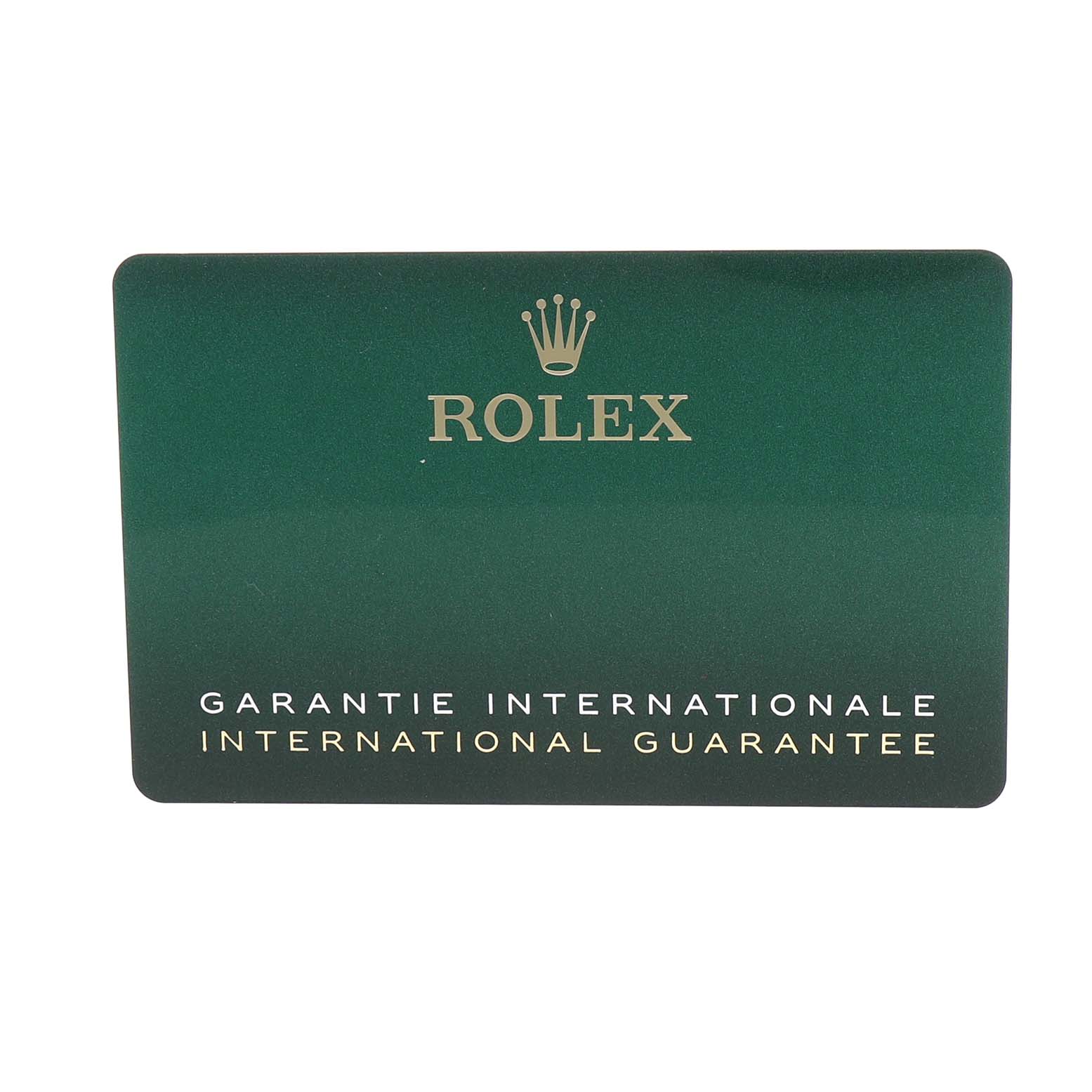 This image shows the international guarantee card for the Rolex Sea-Dweller 126660 Men's Stainless Steel Black Dial model.