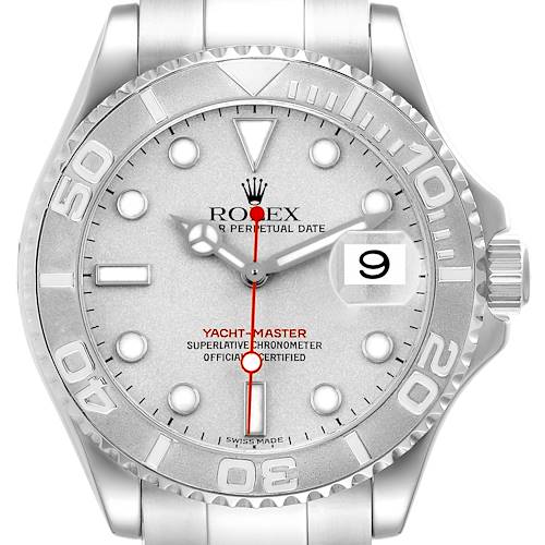 Photo of Rolex Yachtmaster 40 Steel Platinum Dial Bezel Mens Watch 16622