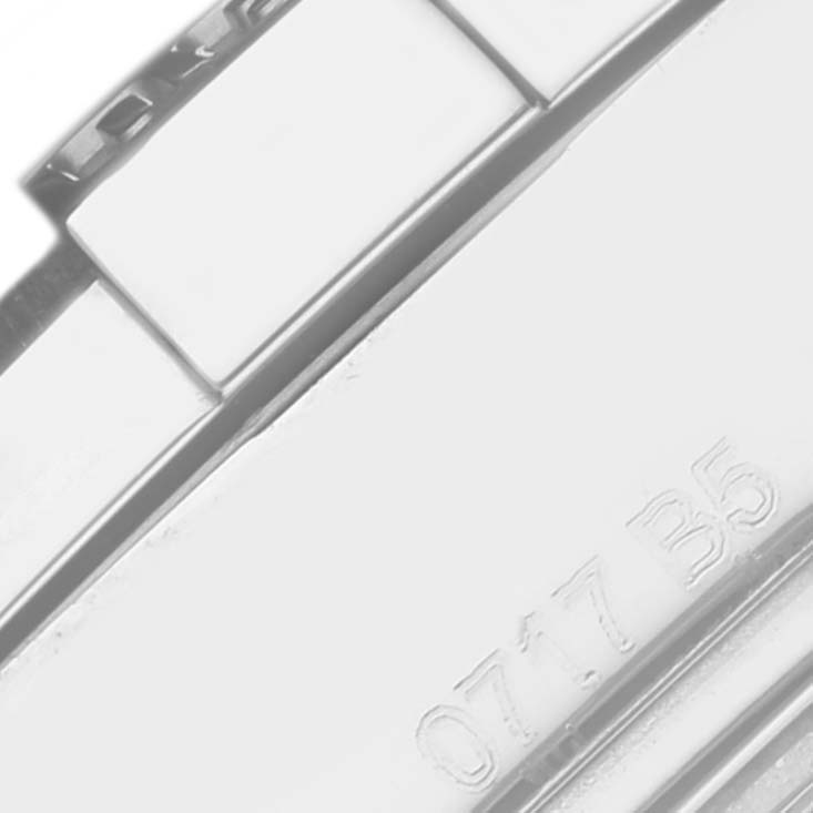 The image shows a close-up of the Breitling Colt A73388 Men's Stainless Steel Blue Dial A73388 Men's Stainless Steel Blue Dial watch bracelet with part of the clasp and engraved numbers.