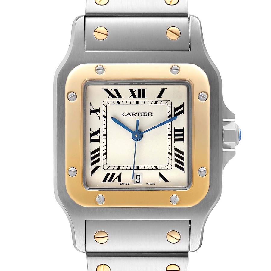 Cartier Santos Galbee Large Steel Yellow Gold Unisex Watch 1566 SwissWatchExpo