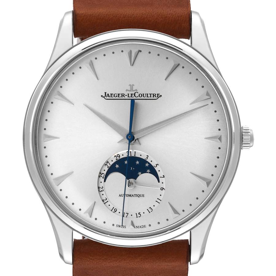 Jaeger LeCoultre Master Ultra Thin Moon Mens Watch 176.8.64.S Q1368420 Box Papers SwissWatchExpo