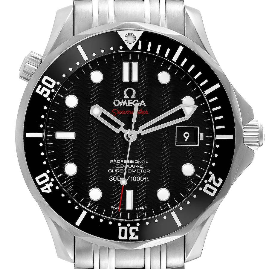 Omega Seamaster Black Dial Steel Mens Watch 212.30.41.20.01.002 Box Card SwissWatchExpo
