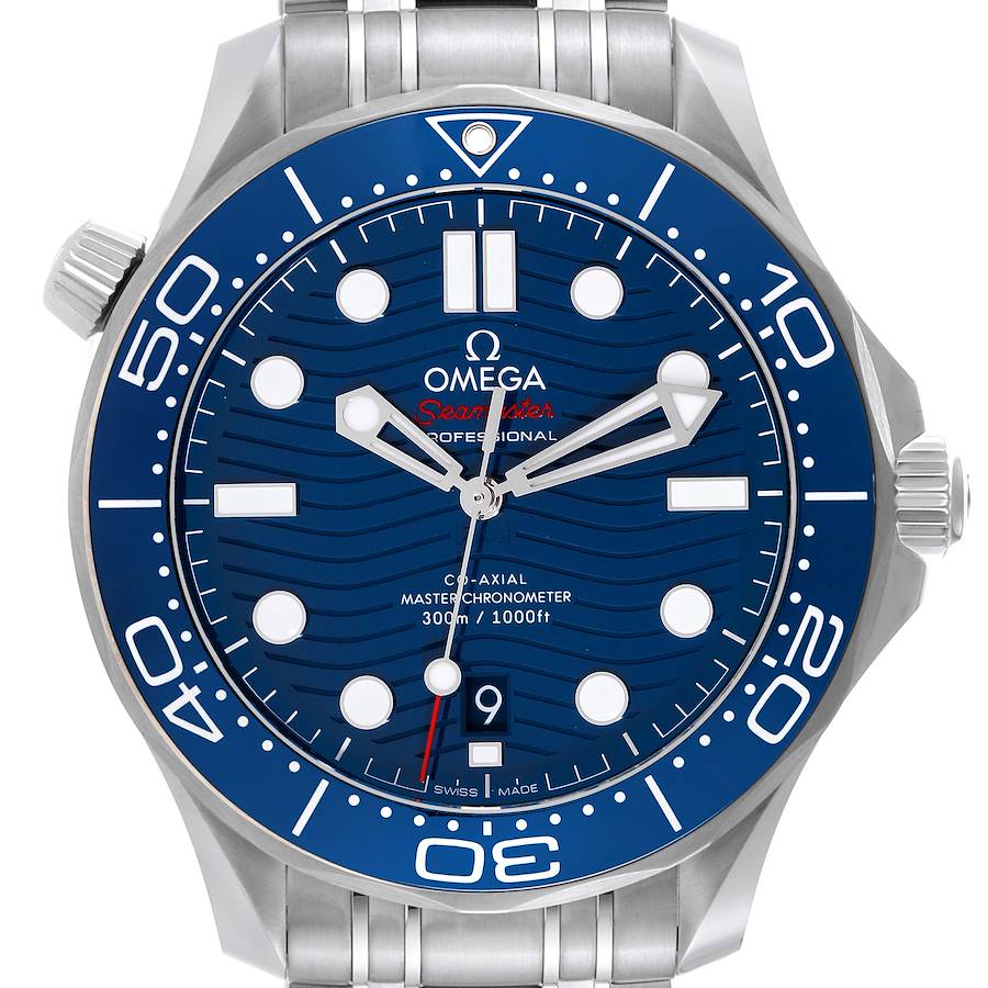 Omega Seamaster Diver Blue Dial Steel Mens Watch 210.30.42.20.03.001 Unworn SwissWatchExpo