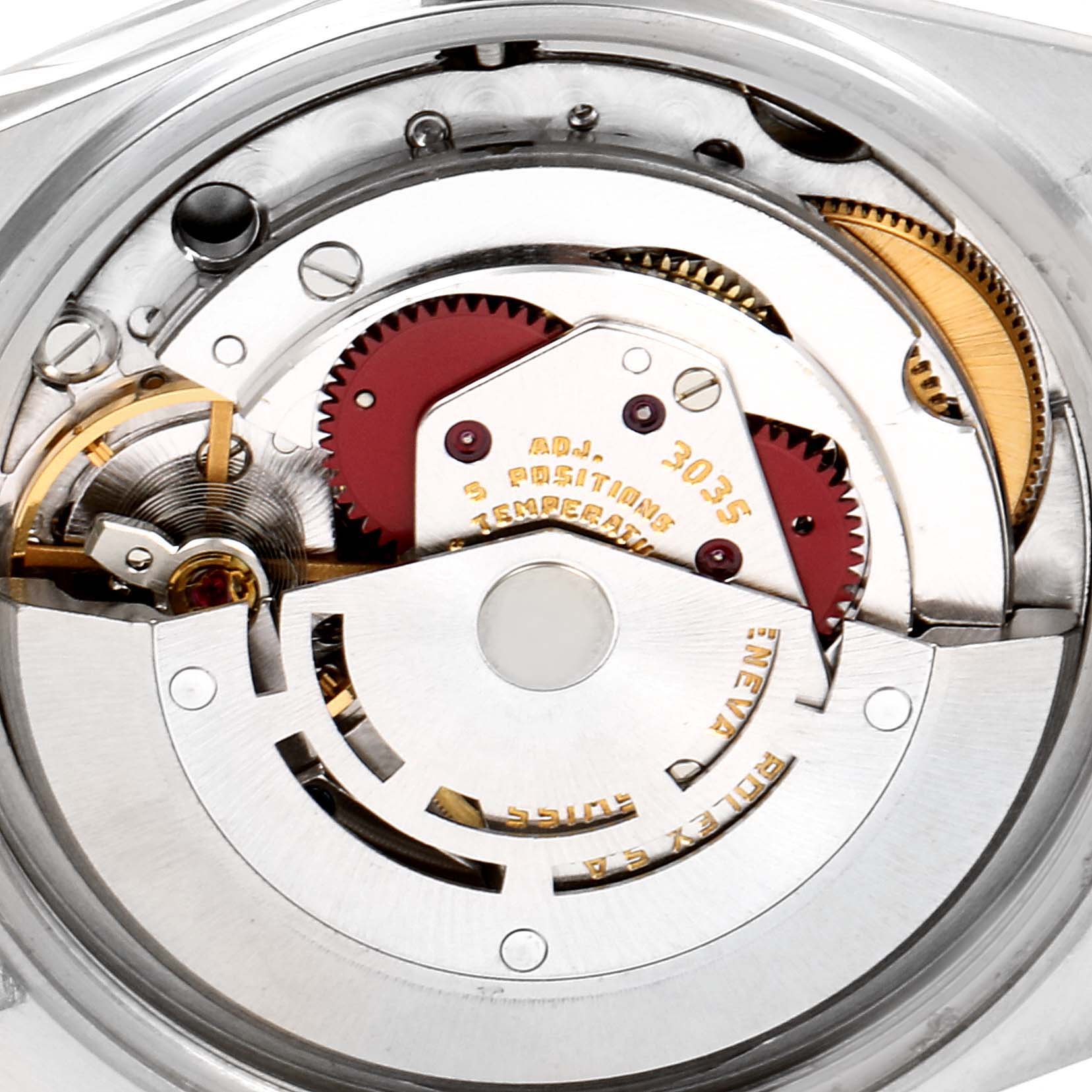 This image shows the inner mechanical movement of the Rolex Vintage Collection 16014 Men's Stainless Steel Silver Dial 16014 Men's Stainless Steel Silver Dial watch.