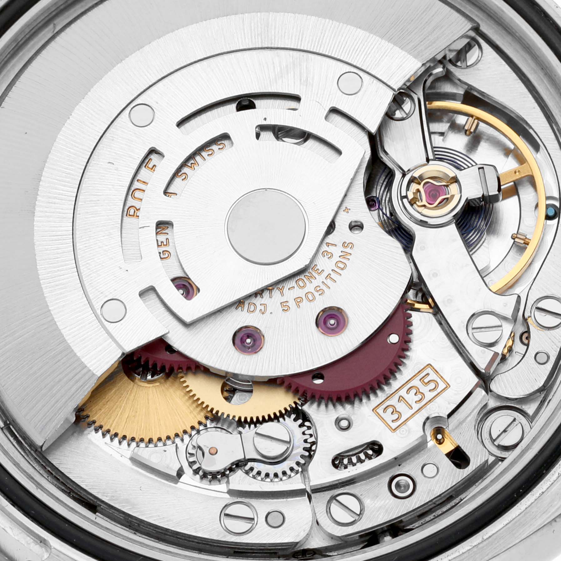 This image shows the intricate internal mechanism and movement of a Rolex Turn-o-Graph 116264 Men
s Stainless Steel Blue Dial 116264 Men
s Stainless Steel Blue Dial watch.