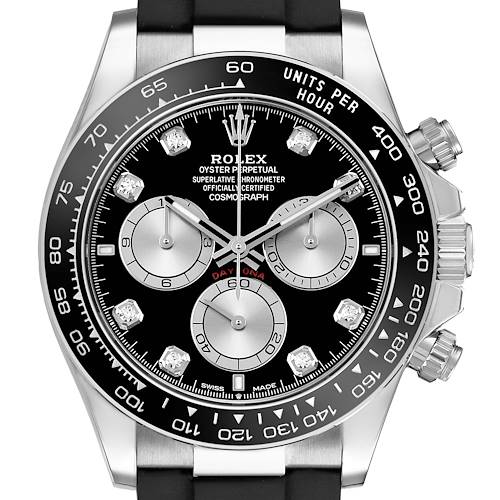 Photo of Rolex Daytona White Gold Black Diamond Dial Mens Watch 126519 Box Card Unworn