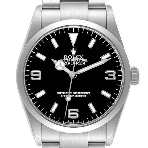 Photo of Rolex Explorer I Black Dial Steel Mens Watch 114270