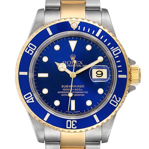 Photo of Rolex Submariner Blue Dial Steel Yellow Gold Mens Watch 16613 PARTIAL PAYMENT