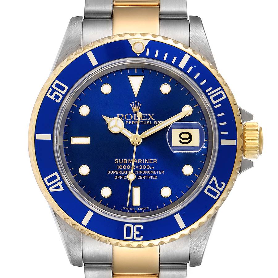 Rolex Submariner Blue Dial Steel Yellow Gold Mens Watch 16613 PARTIAL PAYMENT SwissWatchExpo